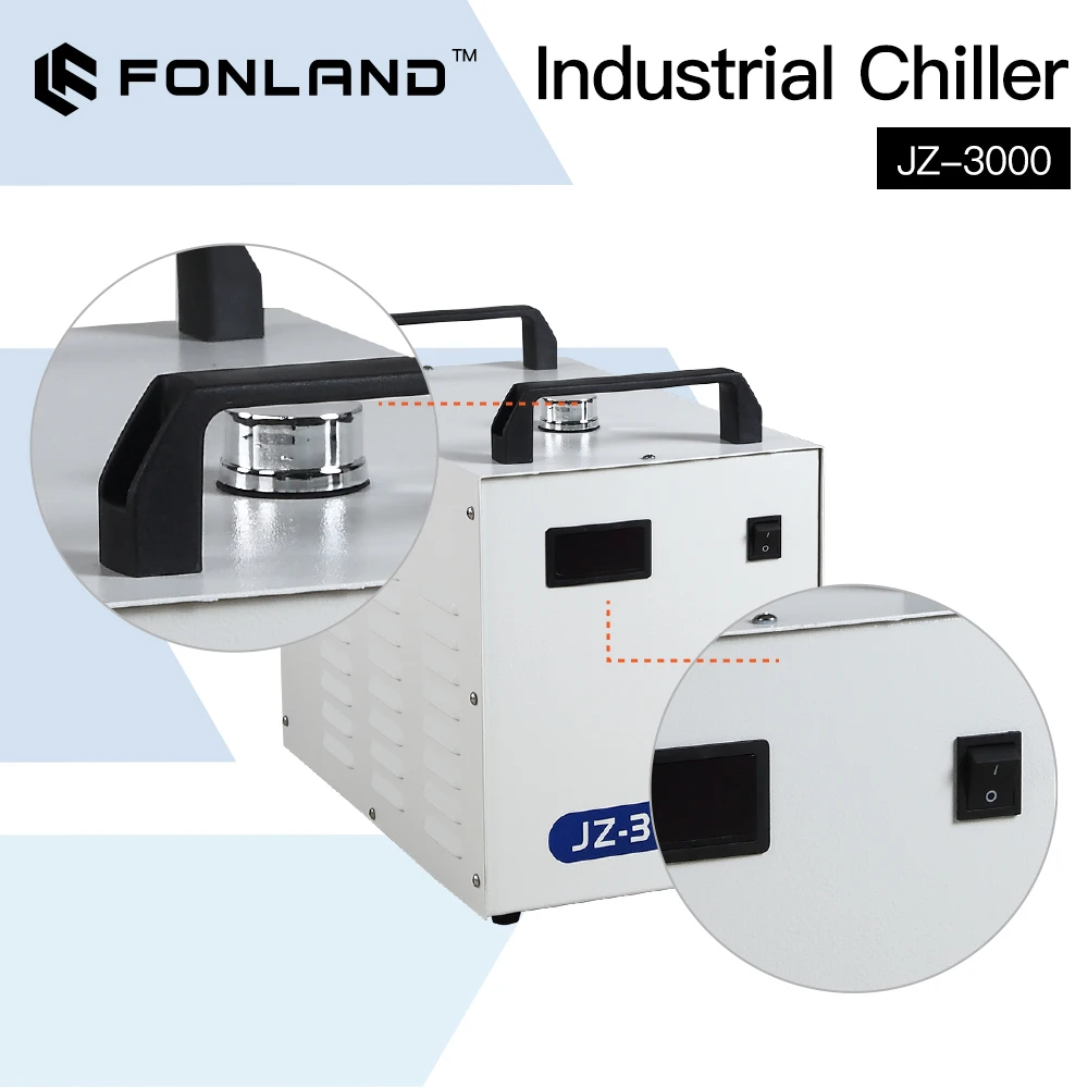 Laser Industrial Chiller - FONLAND JZ-3000 DG110V AG220V Pendingin Air